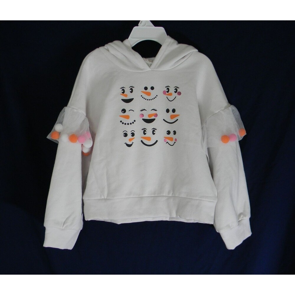 Maddie & Michelle Girls Size 6 Snowman Holiday Hoodie Sweatshirt Sock Set NWT